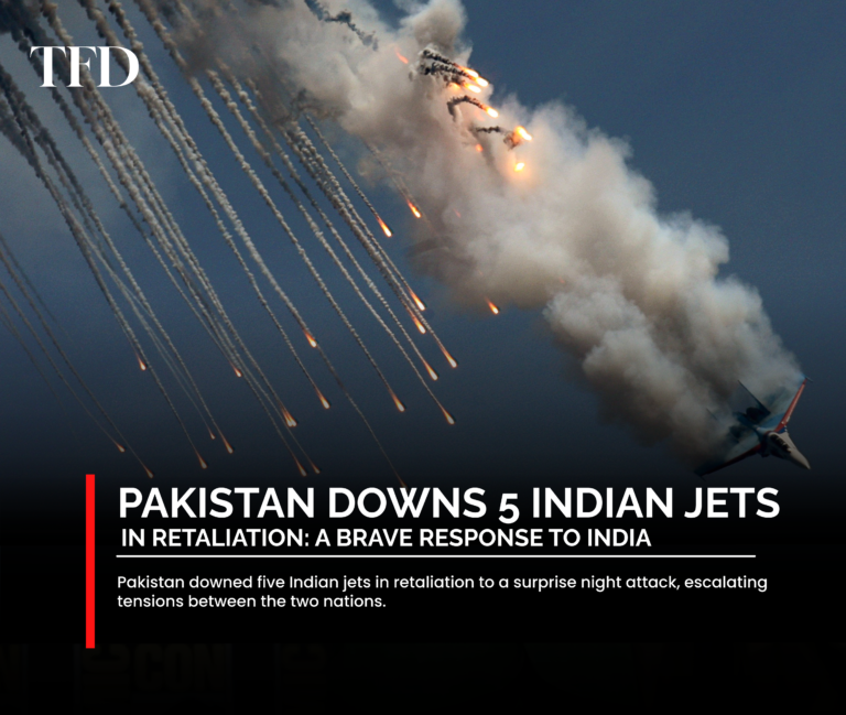 Pakistan Downs 5 Indian Jets in Retaliation: A Brave Response to India