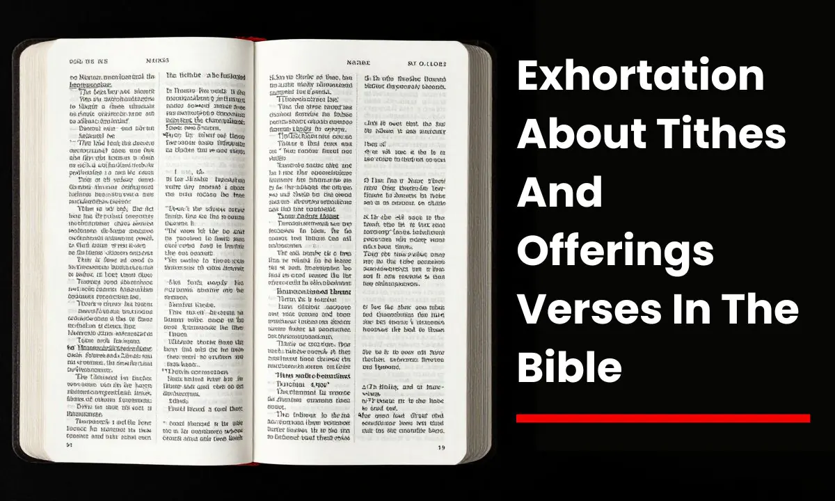 Exhortation About Tithes And Offerings Verses In The Bible