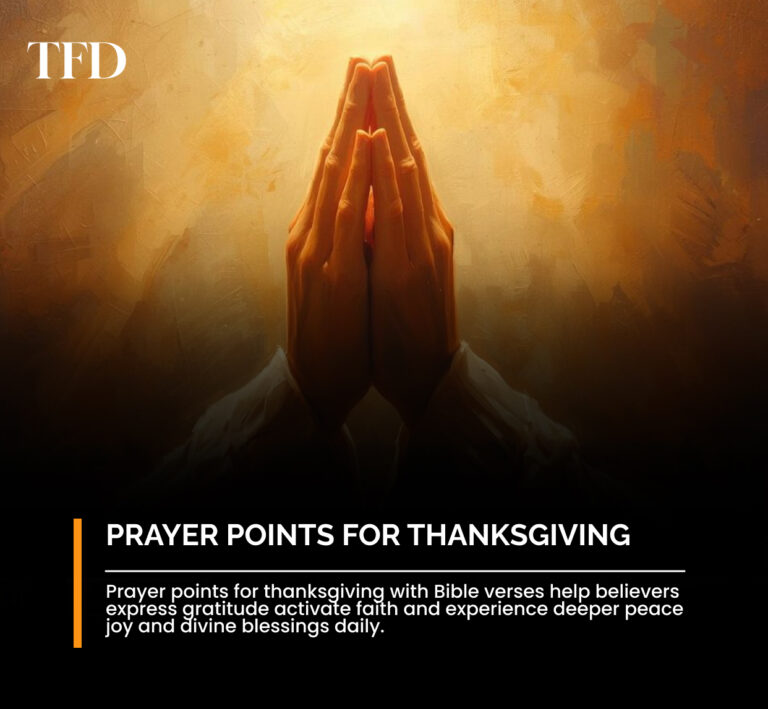 70 Powerful Prayer Points for Thanksgiving with Bible Verses